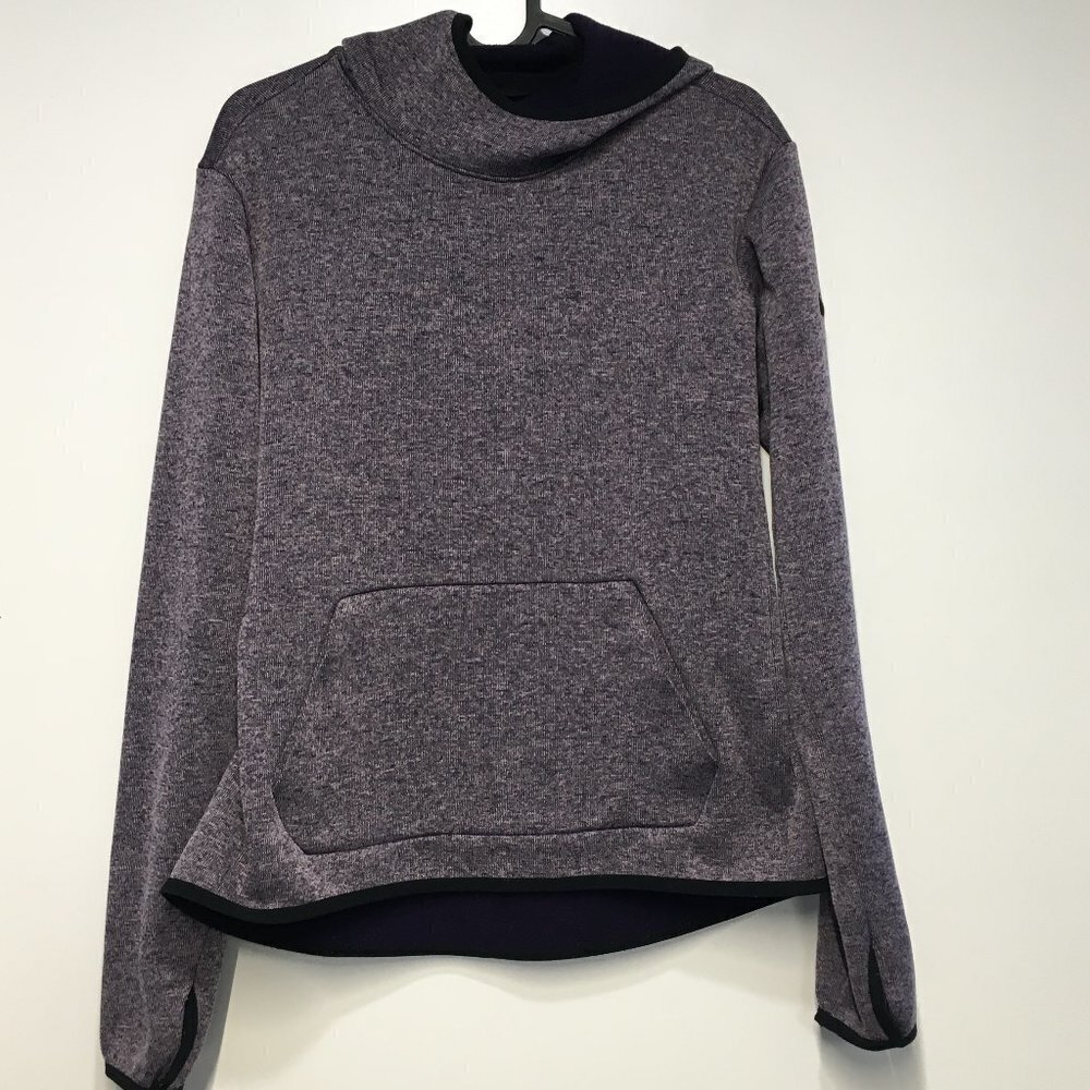 Nike Dri Fit Pullover Purple Knit Hooded Sweater Size S